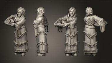 Figurines of people Pollygrim Woman With Food 3d model