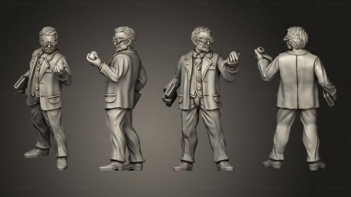 Figurines of people (PROFESSOR, STKH_0854) 3D models for cnc