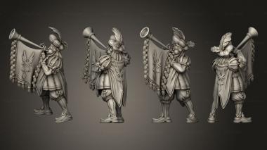 Figurines of people Royal Feast Announcer B 3d model