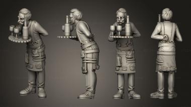 Figurines of people Royal Feast Butler Man 3d model
