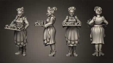 Figurines of people Royal Feast Butler Woman 3d model