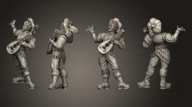 Figurines of people Royal Feast Musician Alute 3d model