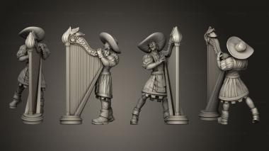 Figurines of people Royal Feast Musician Charp 3d model