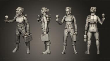 Figurines of people scientists tipal full 3d model