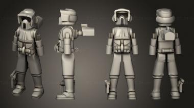 Figurines of people scout trooper 3d model