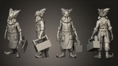 Figurines of people Steam Constructs Halfling Inventor Barnabas 3d model