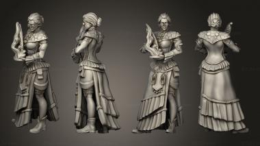 Figurines of people Steam Constructs Madame Rever Writing 3d model
