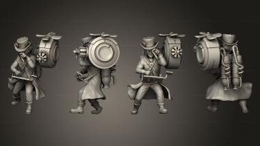 Figurines of people Steam Constructs Prof Felix Fortune Drone 3d model