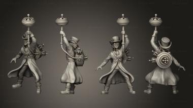 Figurines of people Steam Constructs Prof Felix Fortune Tesla Coil 3d model