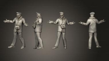 Figurines of people Steam Constructs Train Conductor Greeting 3d model