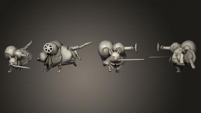 Figurines of people (Steam Constructs Wandering Neko Running, STKH_0920) 3D models for cnc
