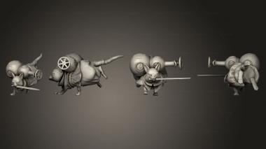 Figurines of people Steam Constructs Wandering Neko Running 3d model