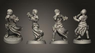 Figurines of people The Heroes Set of 4 01 3d model