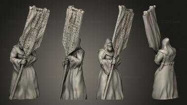 Figurines of people The Holy Monk Flag Mini 3d model