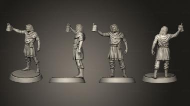 Figurines of people Toasting Man 3d model