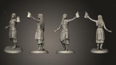 Figurines of people Toasting Woman 3d model