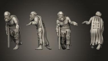 Figurines of people Townsfolk Set Beggar 3d model