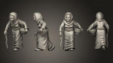 Figurines of people Townsfolk Set Granny 3d model