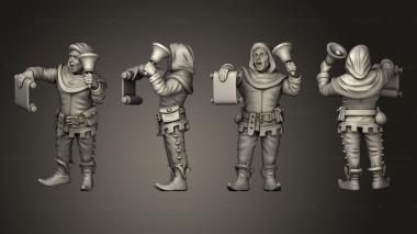 Figurines of people Townsfolk Set Town Crier 3d model