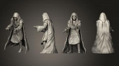 Figurines of people Undying Emperor Battle Ready Pose 2 Hooded Unscarred 3d model