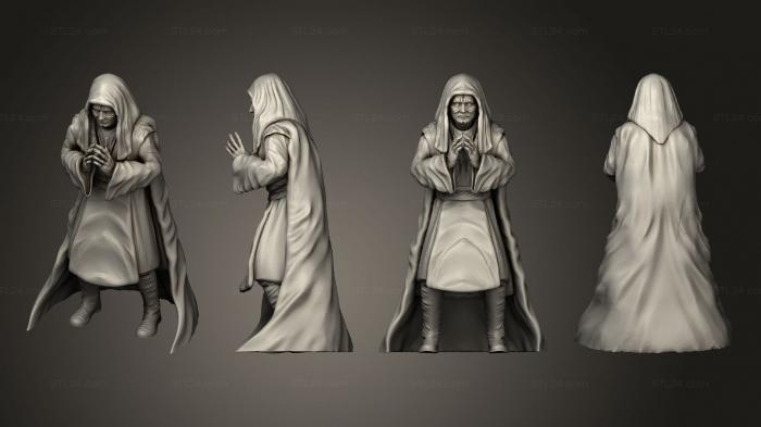 Figurines of people (Undying Emperor Passive Pose 1 Hooded Scarred, STKH_0965) 3D models for cnc