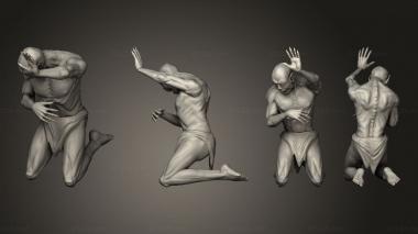 Figurines of people Victims Begging 3d model