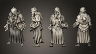 Figurines of people Villager Beggar 3d model