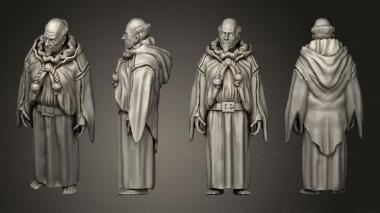 Figurines of people Villager Priest 3d model