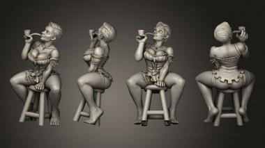 Figurines of people Witcher Contract Kara 3d model