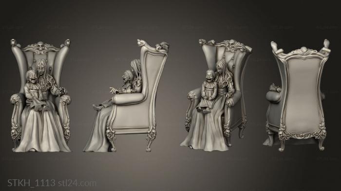 Figurines of people (Alice With Chair, STKH_1113) 3D models for cnc