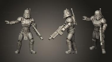Figurines of people Ancient Dark Trooper leader helmet 3d model