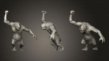 Figurines of people Arthur Baroni cave troll from the lord ring adapted to table gamerm res 3d model
