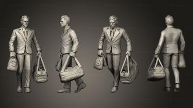 Figurines of people br bankrobber 3d model