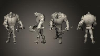 Figurines of people Bruno Sanches Woodman Woodworker Lumberjack Apron 3d model