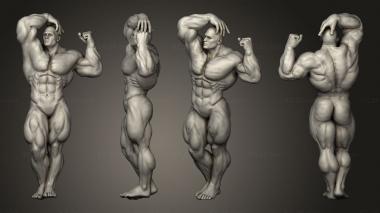 Figurines of people Bodybuilder 3d model