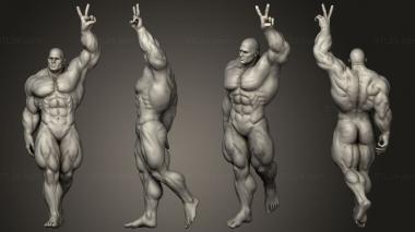 Figurines of people Bodybuilder 3d model