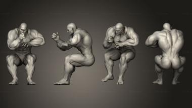Figurines of people Bodybuilder 3d model