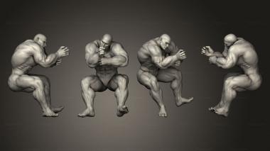 Figurines of people Bodybuilder 3d model
