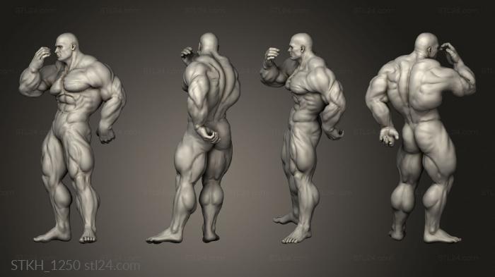 Figurines of people (Bodybuilder, STKH_1250) 3D models for cnc