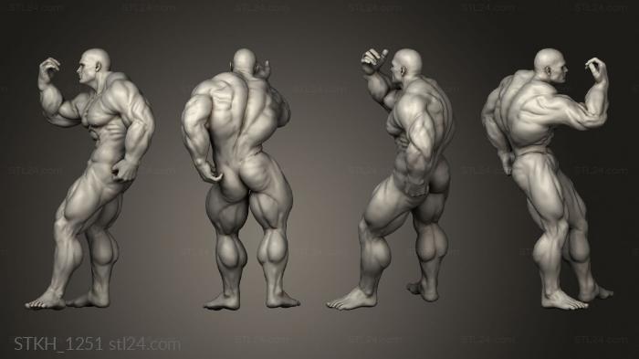 Figurines of people (Bodybuilder, STKH_1251) 3D models for cnc
