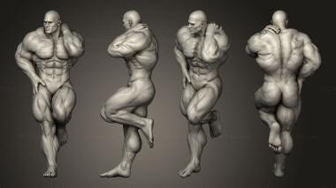 Figurines of people Bodybuilder 3d model