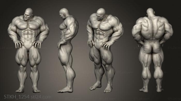 Figurines of people (Bodybuilder, STKH_1254) 3D models for cnc