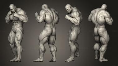 Figurines of people Bodybuilder 3d model