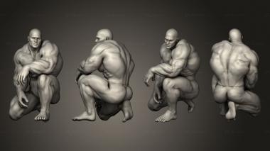 Figurines of people Bodybuilder 3d model