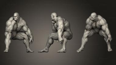 Figurines of people Bodybuilder 3d model