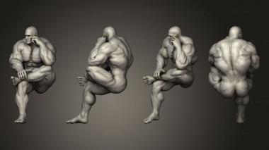 Figurines of people Bodybuilder 3d model