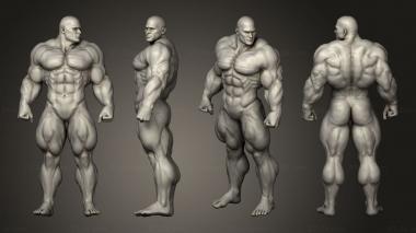 Figurines of people Bodybuilder 3d model