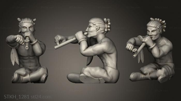 Figurines of people (Camp lien avec calumet, STKH_1281) 3D models for cnc