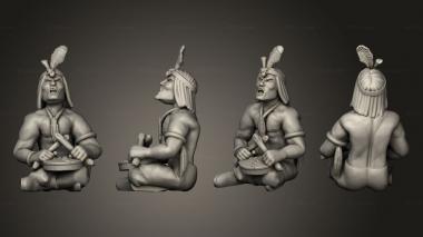 Figurines of people Camp lien avec tambour 3d model