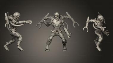 Figurines of people cybermorph 3d model